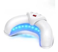 Generico Dispositivo di Fototerapia per Onicomicosi, Terapia con Luce Blu A 470 NM, Terapia con Luce Infrarossa A 905 NM, Dispositivo Portatile per La Cura delle Unghie (White 2 Piece)