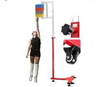 Generico Dispositivo di misurazione del Salto Verticale Regolabile - Strumento di Test per l'allenamento del Salto con Cordino di ripristino e Rotella Mobile, Giallo, 1,4-3 m - Perfetto per Atleti e