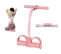 Generico Dispositivo for Esercizi con 8 Tubi Elastici, Attrezzo for Allenamento con Pedali e Fasce Elastiche Regolabili con Maniglia, Strumento for Allenamento Completo del Corpo(Pink)