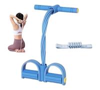 Generico Dispositivo for Esercizi con 8 Tubi Elastici, Attrezzo for Allenamento con Pedali e Fasce Elastiche Regolabili con Maniglia, Strumento for Allenamento Completo del Corpo(Blue)