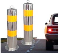 Generico Dissuasore di parcheggio in Cemento Resistente con Anello di Sospensione - Palo di Sicurezza Durevole per vialetti, barriera di Traffico Efficace per la Protezione dei Veicoli