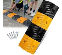 Generico Dissuasore di velocità in Gomma da 3,2 Piedi,Rampe di Decelerazione,Limitatore di velocità Portatile,Dossi Stradali,for Vialetto E Strada,Vialetti di Asfalto E Cemento,39.3"x11.8"x1.18"
