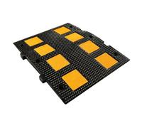 Generico Dissuasori di velocità Portatili e Resistenti, dossi stradali in Gomma per vialetti e parcheggi, Design modulare (50x60x5 cm), soluzioni durevoli per Il Controllo del Traffico.