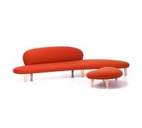 Generico Divano Componibile Moderno for Soggiorno Con Pouf, a Forma di Ciottolo, for Riposare, Leggere e Chiacchierare