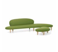Generico Divano Componibile Moderno for Soggiorno Con Pouf, a Forma di Ciottolo, for Riposare, Leggere e Chiacchierare