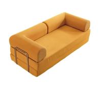 Generico Divano Compressibile Trasformabile in Letto Pavimento,Coperta Divano Rimovibile Lavabile, Divano Pieghevole con Tessuto in Velluto a Coste,Portatile per Piccoli Spazi (Giallo, 1,8 metri)