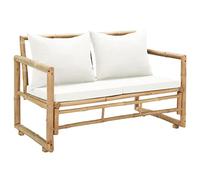 Generico Divano da Giardino a 2 Posti con Cuscini in bambù,Mobili,Mobili da Giardino,Mobili e sedie da Giardino,Panchine da giardino-43157