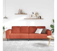 Generico Divano in Tessuto Rosso Arancio Tessuto in Velluto a Coste,Arancione,39.4kg,3335107