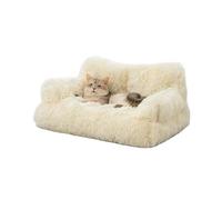 Generico Divano letto morbido e rilassante per animali domestici, in pile di cotone, ideale per cani e gatti di piccola taglia, con rivestimento sfoderabile e lavabile e fondo antiscivolo(Beige,M)