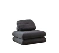 Generico Divano Mochi nordico Piccolo appartamento Camera da letto di casa Tatami Tessuto sfoderabile e lavabile Divano pigro pieghevole for la casa Forniture for la casa(Grey1 100x100x42cm)