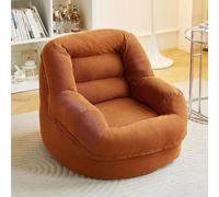 Generico Divano Pavimento Lazy Sofa, Sedia Meditazione Pieghevole Morbida, Divano per Il Tempo Libero Poltrona Reclinabile per Soggiorno con Braccioli(Brown)