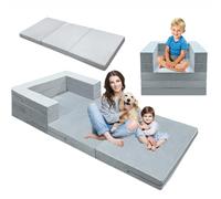 Generico Divano per Bambini 3 in 1 Pieghevole, 180x80x10cm Poltrona per Bambini Extra Larga in Morbido Velluto,Divano Da Gioco per Camera Da Letto,Soggiorno,Materasso Pieghevole