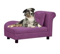 Generico Divano per Cani con Cuscino Borgogna 83x44x44 cm in Peluche,Viola,10.6kg,171105