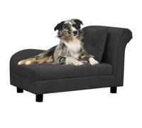 Generico Divano per Cani con Cuscino Nero 83x44x44 cm in Peluche,Nero,10.6kg,171102