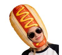 Generico Divertente Cappello Hot Dog, Copricapo per Feste in Tema Cibo, Costume Cappello Cibo da Street, Ideale per Performance Teatrale Cabina Fotografica Eventi Carnevale