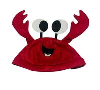 Generico Divertente costume da granchio rosso e aragosta con cappello e guanti, Copricapi animali dei cartoni animati per Halloween, Natale, festival, cosplay e feste in maschera