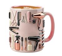 Generico Divertente Da Caffè Per Donna - A Tema Parrucchiere In Ceramica Rosa Da 330 Ml | Ţazza Ďa Caffè Creativa Per E Stilista, Ṕer Bevande Calde/fredde, Tè, Succhi Di Frutta, Acqua, Re