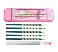 Generico Divided Pencil Box, Crayon Storage Box, Student Pencil Case, Kids Pencil Storage, Pencil Box for School, Hard Pencil Case, Stationery Organizer for Kids, Kids Pencil Box with Ruler