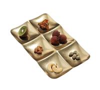 Generico Divided Serving Tray | Portable Great Decorative Platter | Compartments Serving Dishes - Compartmental Storage For Home Kitchen Living Room Tea Table Bread Fruits Candy Party Festival