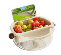 Generico Divided Snackle Box With Lid - Snack Tray | Removable Compartments Fruit Container With Handles | Snack Box Container | For Picnic Camping Outdoor Food Prep Kitchen Homes