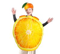 Generico Divise Divertenti | Divertente e Realistico per Halloween,Costume Uomo Arancia con Cappello - per Feste Eventi Servizi Fotografici