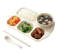 Generico Divisibili,Stoviglie con 5 Scomparti - Divisorio per Alimenti | per Bambini Adulti Studenti Casa Ufficio Scuola Asilo Ora dei Pasti Sala da Pranzo Ristorante Picnic