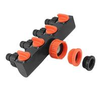 Genérico Divisore per rubinetto 4 uscite - Divisore per rubinetto 4 vie resistente - Connettore anti-perdite Strumenti di irrigazione con controllo indipendente per giardino fattoria campeggio serra