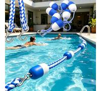 Generico Divisori per corsie Piscina, Corda Galleggiante di Sicurezza per Piscina, Boa, scaletta per Piscina, Corda di Sicurezza per Piscina Portatile e Regolabile, Cord