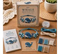 Generico DIY Beaded Bracelet Making Kit, 3D Animal Making Kit (Whale)