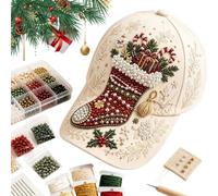 Generico DIY Christmas Beaded Hat Kit Handmade Christmas Headgear
