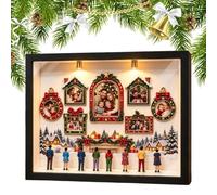 Generico DIY Christmas Photo Frame - Shadow Box | Silhouette Memorial Decor | 3D Layered Silhouette Design, Museum Of Memories Display, Family Holiday Keepsake Gift, For Tabletop & Wall Decor