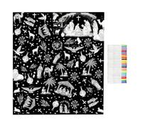 Generico Diy Coloring Blanket - Washable Coloring Throw, Fabric Bedding Decor, Reusable Creative Cover | Enjoyable Comfort Accessory For Girl Teen Boys Dad Mom Boyfriend Husband