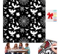 Generico DIY Coloring Blanket with Markers-Color Your Own Blankets, Creative Art Personalized Washable Blanket, Cozy Soft Blankets for Holiday Arts Crafts Activity Party