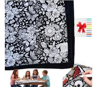 Generico DIY Coloring Blanket with Markers-Color Your Own Blankets, Creative Art Personalized Washable Blanket, Cozy Soft Blankets for Holiday Arts Crafts Activity Party