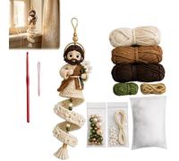 Generico DIY Crochet Blessed Mother Spiral Hanging Ornament Kit, Beginner Friendly Christian Virgin Mary Faith Spiral Hanging Decor Craft Set with Soft Yarn,Handmade Religious Creative Gift