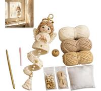 Generico DIY Crochet Blessed Mother Spiral Hanging Ornament Kit, Beginner Friendly Christian Virgin Mary Faith Spiral Hanging Decor Craft Set with Soft Yarn,Handmade Religious Creative Gift