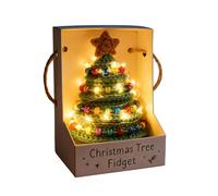 Generico DIY Crochet Christmas Tree Kit, Tree Learn To Knitting Set With Instructions, Knitting Supplies With Beads For Adults Beginners Winter Holiday Party Christmas DIY Crafting