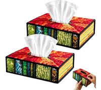 Generico DIY Modular Book Tissue Box Sewing Kit, Colorful Floral Patchwork Fabric Hand-Stitch Tissue Holder, Complete Quilted Tissues Box Cover DIY Kit for Adults,Home Decor & Gifts