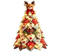 Generico DIY Quilted Christmas Tree - Lighted Holiday Craft Decor Kit