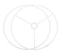 Generico DIY Ring Lamp Shade Vintage in Ferro, Metal Ring Support E27, Bianco, 40 CM, per Lampadario, Spazi per la Casa