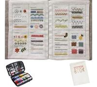 Generico DIY Stitch Book,Creative Mini Sewing Books,Portable Embroidery Stitches Books for Beginner Enthusiast Elevate Sewing Skills Ideal