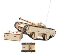 Generico DIY Wooden Remote Control Tank, STEM Science Model Kit | Hands-On Wooden Assembly Model Enhances Spatial Thinking and Hand-Eye Coordination, Functional Remote Control Teaches Basic