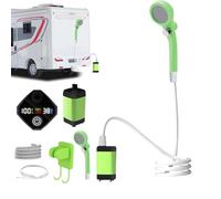 Genérico Doccia portatile da campeggio | Doccia da viaggio ricaricabile con display LED | Pompa impermeabile con 3 modalità di spruzzo per giardino spiaggia bagno per animali domestici lavaggio camper