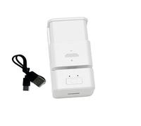 Generico Dock per Batteria Cellulare con polarità, White with Wire | Alloggiamento compatto in ABS per la cura routine della ricarica batterie a bottone da scrivania
