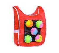Generico Dodgeball Vest,Playground Throwing Target with 5 Balls | Throwing Target, Catch Toss Soft Toy Balls for Indoor Outdoor Gym Park Garden
