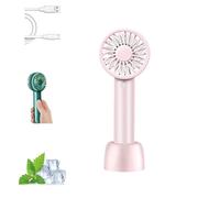 Generico Dodorado Fan, Hand Held Cooling Fan, Rechargeable Portable Turbo, Small And Portable, for Office, Travel, Sightseeing And Shopping (pink)