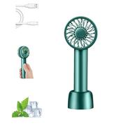 Generico Dodorado Fan, Hand Held Cooling Fan, Rechargeable Portable Turbo, Small And Portable, for Office, Travel, Sightseeing And Shopping (green)