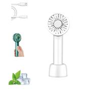 Generico Dodorado Fan, Hand Held Cooling Fan, Rechargeable Portable Turbo, Small And Portable, for Office, Travel, Sightseeing And Shopping (white)