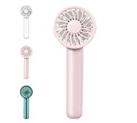 Generico Dodorado Fan, Hand Held Cooling Fan, Rechargeable Portable Wireless Handheld Turbo, 3 Speeds Adjustable for Home, Office, Outdoor Travel (Pink)