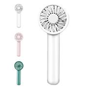 Generico Dodorado Fan, Hand Held Cooling Fan, Rechargeable Portable Wireless Handheld Turbo, 3 Speeds Adjustable for Home, Office, Outdoor Travel (White)